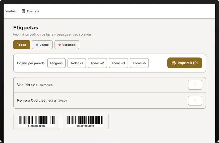 Captura del proyecto Sistema POS para retailer